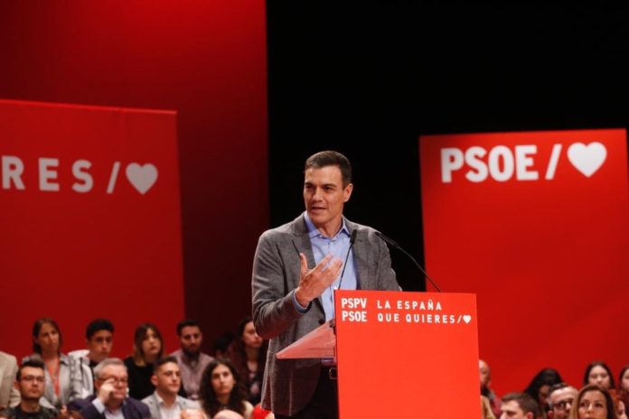 Pedro Sánchez en el seu acte a la Universitat d'Alacant / @PSOE