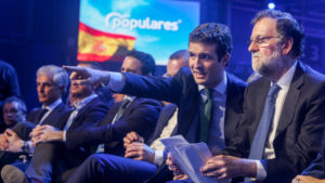 Casado junto a Rajoy en la convención nacional del PP/Europa Press