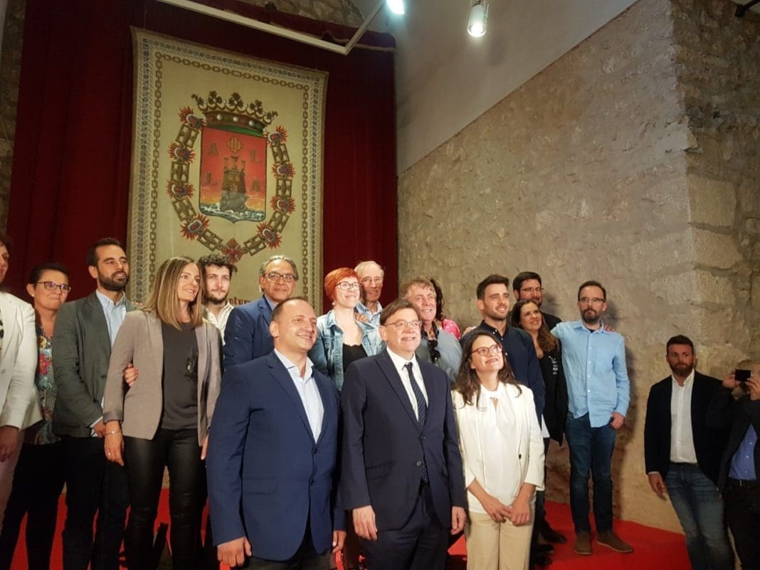 Dalmau, Puig y Oltra protagonizando el Botànic II en Alicante / Alex Ferrer