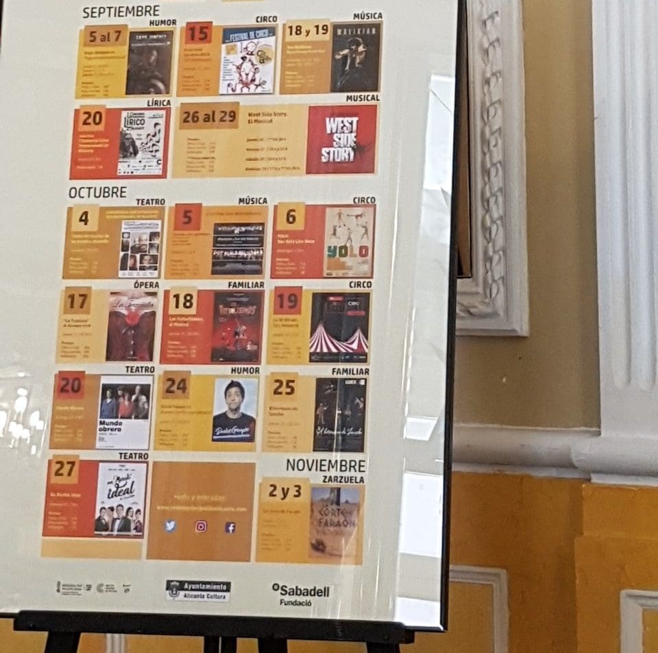 El cartel de la temporada Otoño-Invierno en el Principal de Alicante / Alex Ferrer