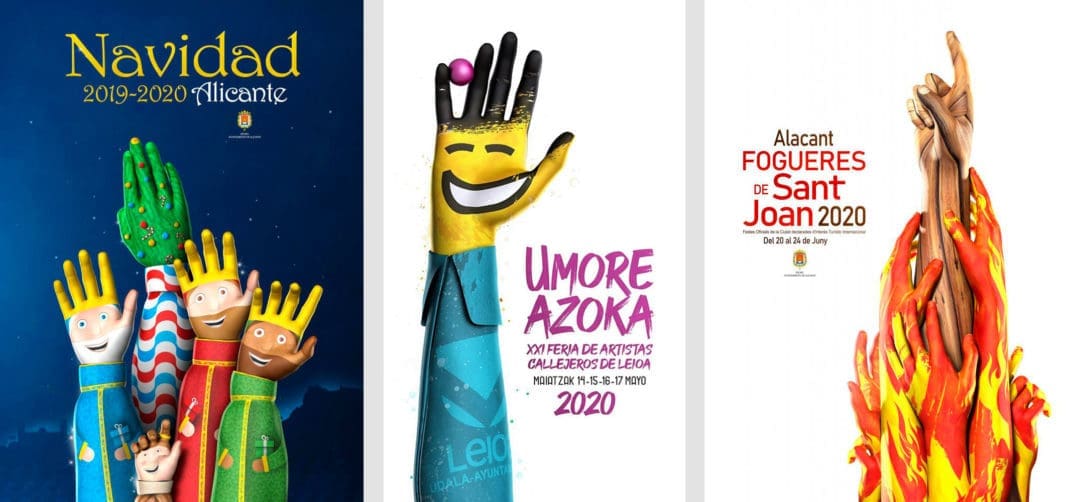 Carteles de Navidad y Hogueras 2020 en Alicante.