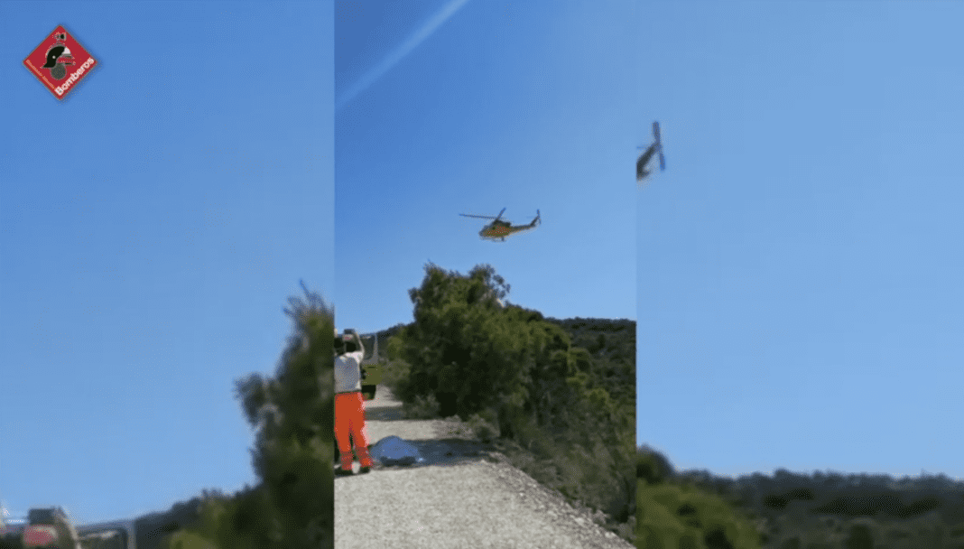 Imagen del rescate del Consorcio Provincial de Bomberos de Alicante