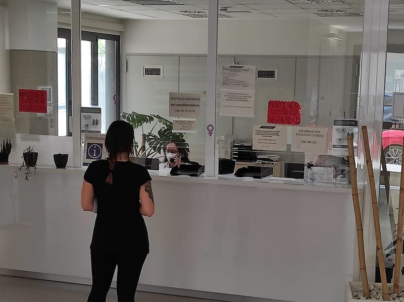 Mostrador centro de Atención Primaria