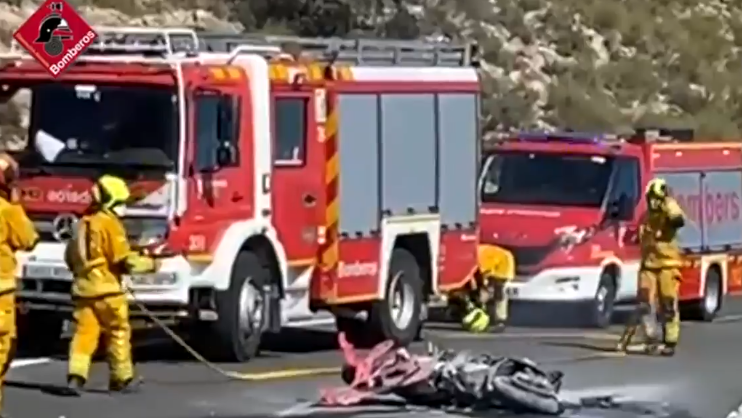 Accidente de dos motos en Xixona