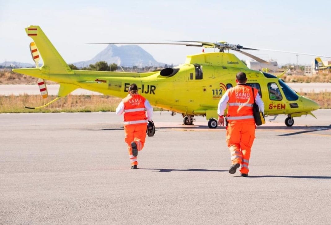 Helicóptero medicalizado del 112 de la Generalitat