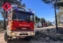 incendio de vegetación en Benidorm