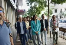 Diana Morant, ministra de Ciencia, Innovación y Universidades, a su llegada a una reunión del PSOE