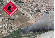 Estabilizado un incendio forestal de Sax tras un amplio despliegue de medios aéreos y terrestres