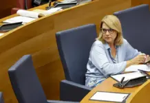 Susana Camarero en Les Corts, en un acto institucional.