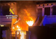 Auxilian a una mujer atrapada en un incendio en La Nucía