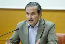 Fernando Pastor, síndic del PP en Les Corts Valencianes, en un acto o rueda de prensa