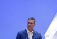 Pedro Sánchez en una comparecencia ante fuertes lluvias