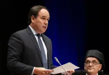 Juanfran Pérez Llorca durante el acto de apertura del curso académico 2026-2027 en la Universitat Jaume I