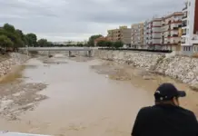 Barranco del Poyo en Paiporta (Valencia) tras fuertes lluvias, con el terreno afectado.