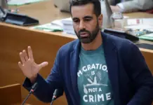 Texto de una noticia del PSPV sobre la paralización de la Comunitat por el PP