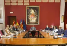 Juanfran Pérez Llorca preside el pleno del Consell en el ayuntamiento de Elche