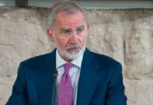 Felipe VI impulsa desde Poblet una alianza entre Aragón, Cataluña, Baleares y Comunitat Valenciana Felipe VI durante su discurso, presidiento la reunión del patronato del Real Monasterio de Poblet en Tarragona