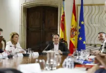 Barrachina reclama sentido común para que el 9 d’Octubre se celebre con normalidad en València El president de la Generalitat, Juanfran Pérez Llorca, preside el pleno del Consell extraordinario