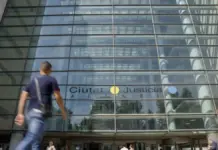 Vista general de la Ciudad de la Justicia en Valencia, durante la declaración de testigos en un caso judicial