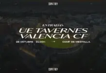 Anuncio en redes del Valencia CF sobre precios y venta de entradas para la Copa ante el Tavernes en Mestalla
