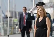 Pilar Bernabé, delegada del Gobierno en la Comunitat Valenciana, en un acto oficial